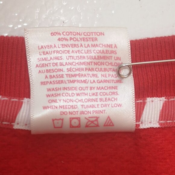 Happy Holidays Ladies Size Large Red Fleece Lined Long Sleeve Sweatshirt - Picture 4 of 10